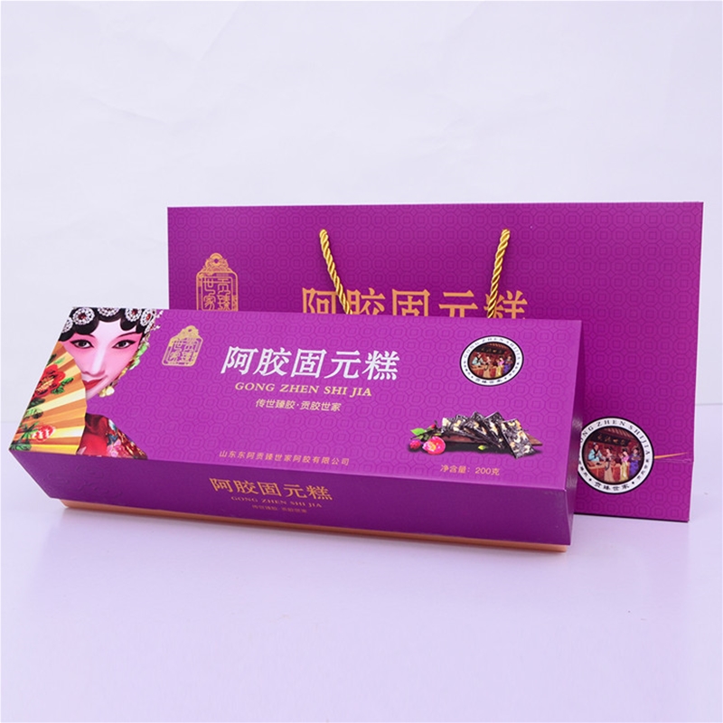贡臻世家阿胶固元糕200克长木盒
